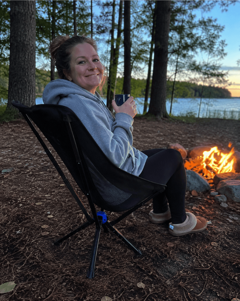 Autwild Campingstuhl - Mini-Packmaß, nur 1700 g, patentiertes QuickClick-System, in 10 Sekunden aufgebaut & bis 150 kg belastbar