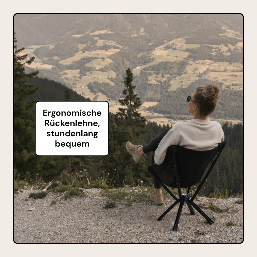 Autwild Campingstuhl - Mini-Packmaß, nur 1700 g, patentiertes QuickClick-System, in 10 Sekunden aufgebaut & bis 150 kg belastbar