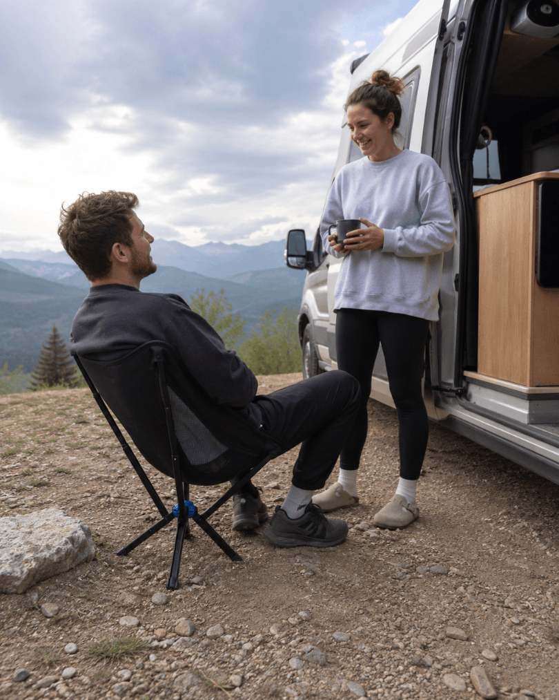 Autwild Campingstuhl - Mini-Packmaß, nur 1700 g, patentiertes QuickClick-System, in 10 Sekunden aufgebaut & bis 150 kg belastbar