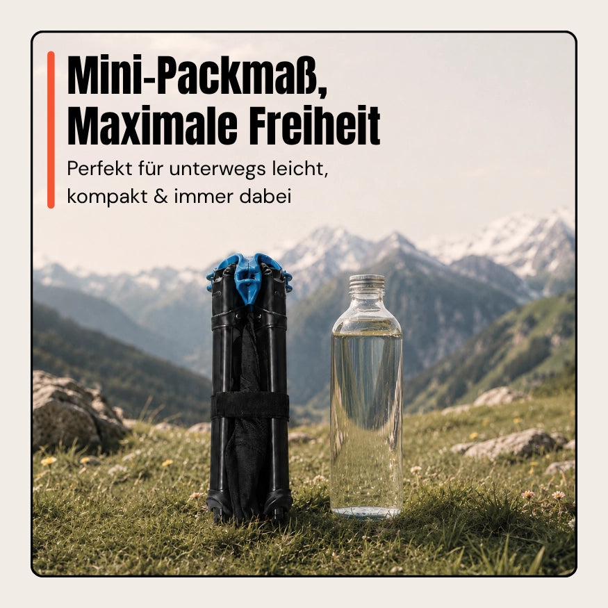 Autwild Campingstuhl - Mini-Packmaß, nur 1700 g, patentiertes QuickClick-System, in 10 Sekunden aufgebaut & bis 150 kg belastbar