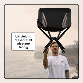 Autwild Campingstuhl - Mini-Packmaß, nur 1700 g, patentiertes QuickClick-System, in 10 Sekunden aufgebaut & bis 150 kg belastbar