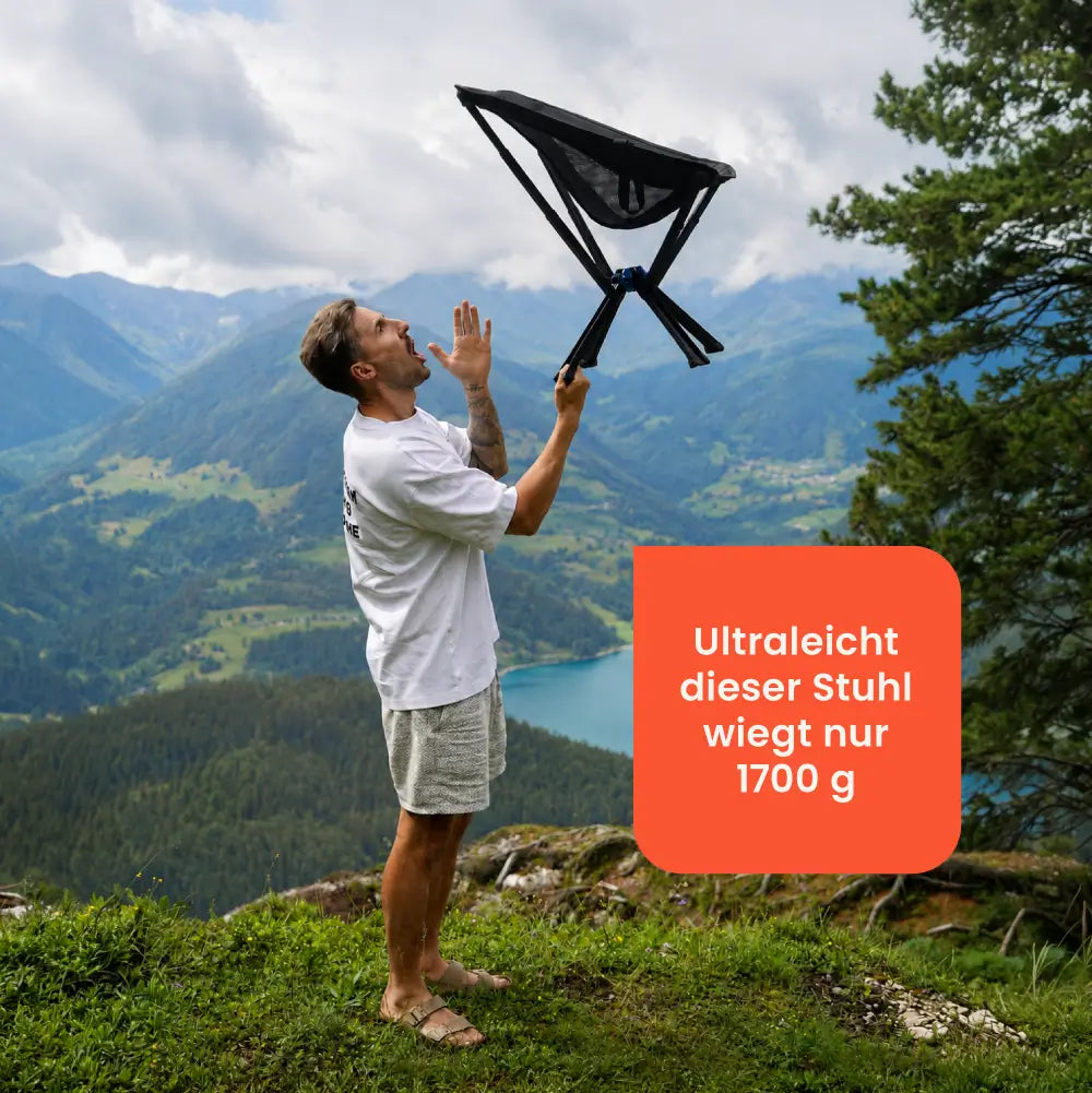 Outdoor-Komfortstuhl – kompakt, bequem & in 10 Sekunden bereit