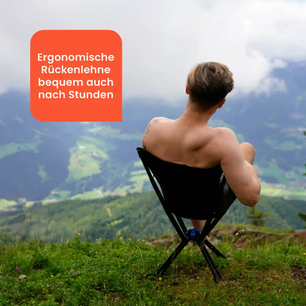 Outdoor-Komfortstuhl – kompakt, bequem & in 10 Sekunden bereit