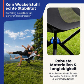 Outdoor-Komfortstuhl – kompakt, bequem & in 10 Sekunden bereit